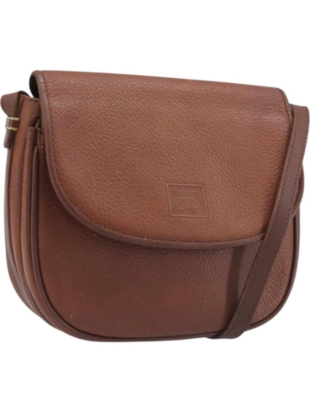 Burberrys Shoulder Bag Leather Brown Gold